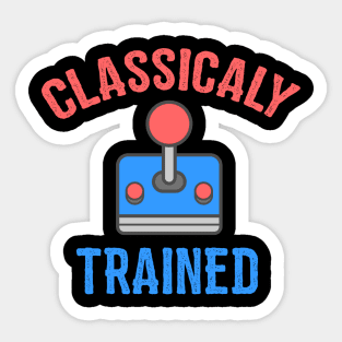 Classicaly Trained Gamer Colorful Creative Design. Sticker